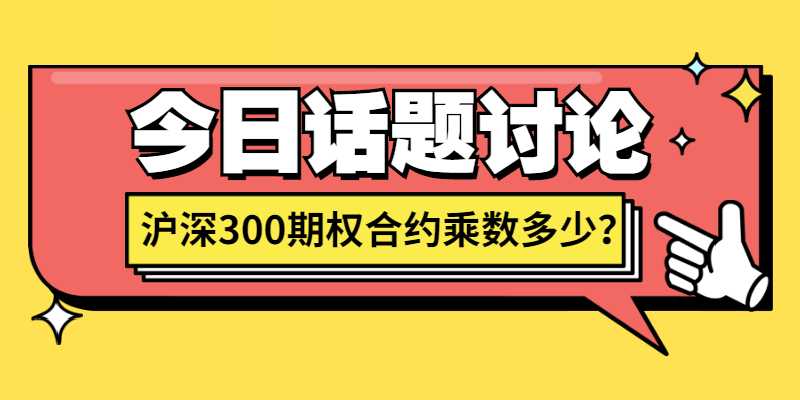沪深300期权合约乘数多少？